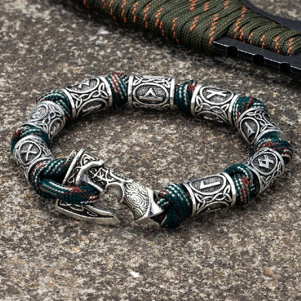 Hi polish steel grey metal and rope bracelet -